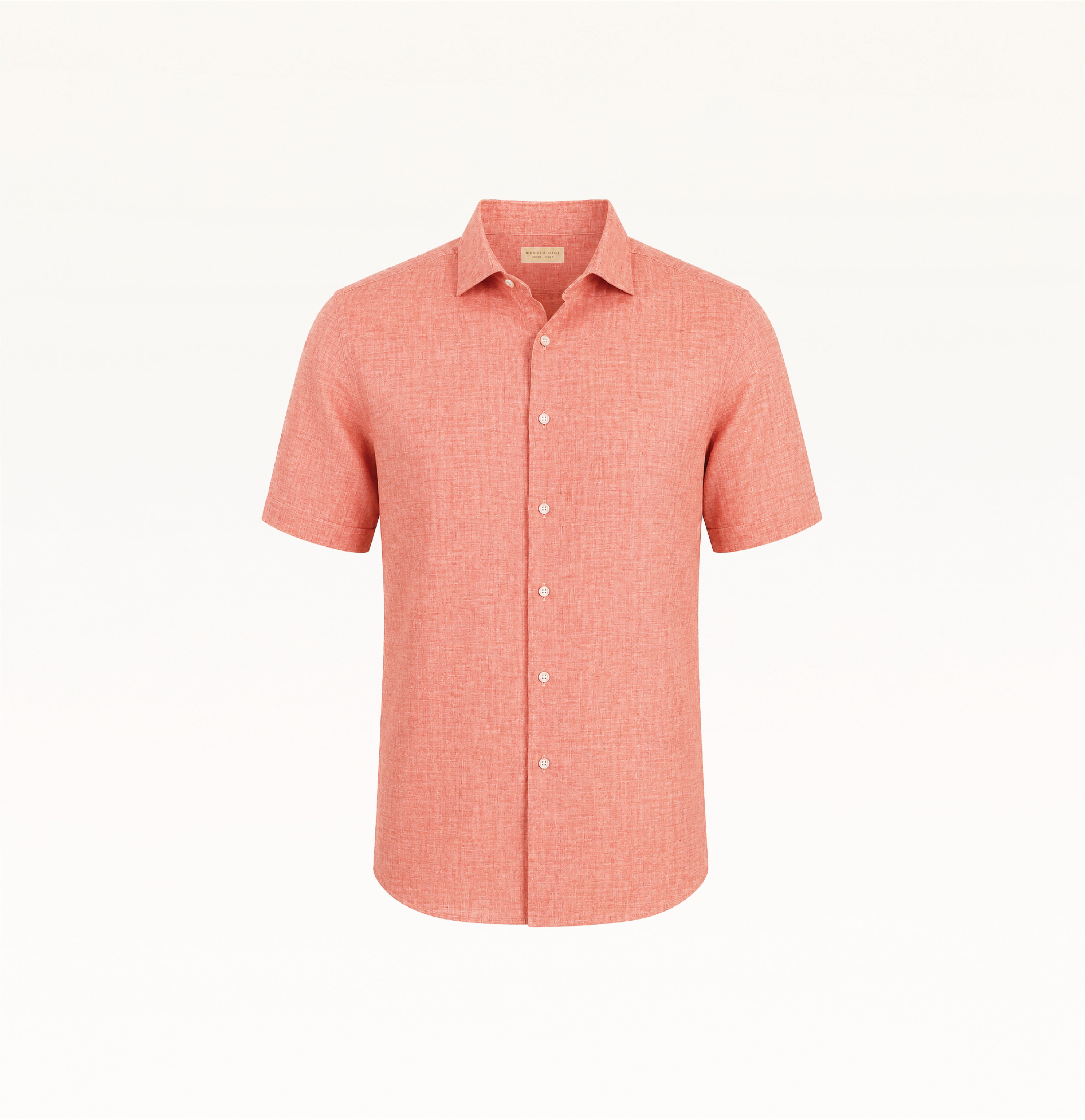 coral mens dress shirt short sleeve Cinch Men's Coral Geometric Print Button Down Shirt MTW1111526 L