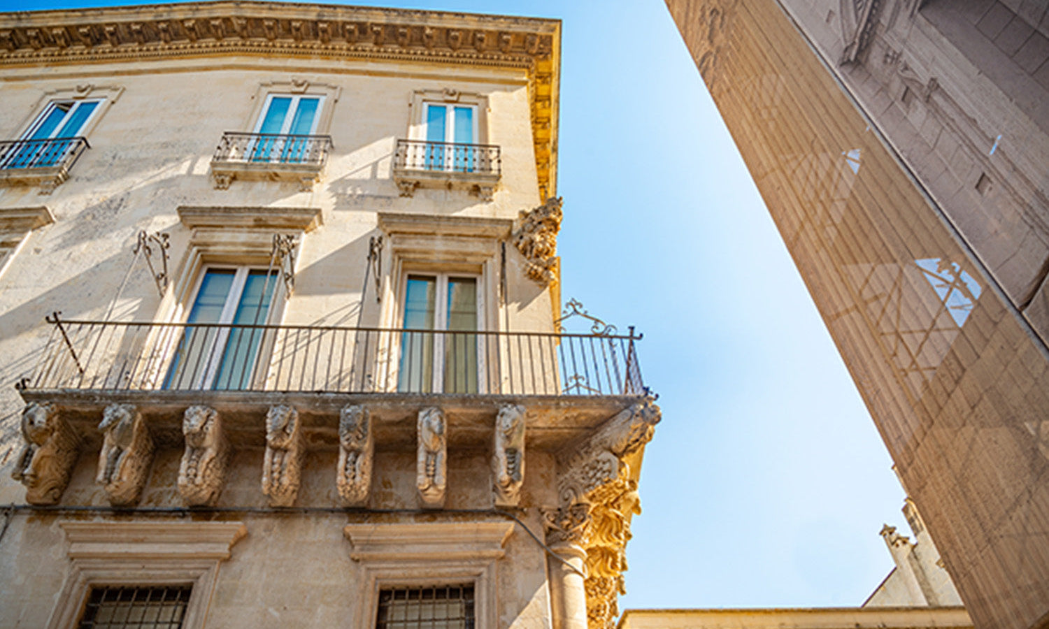 Baroque street in Lecce, Italy. 